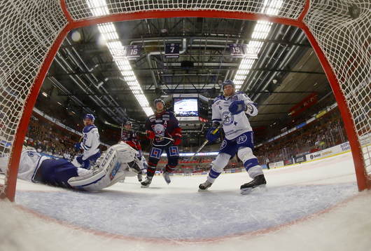 Mål 2-0 av Linköpings Garrett Roe förbi Leksands