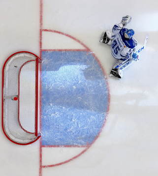 Leksands målvakt Atte Engren deppar