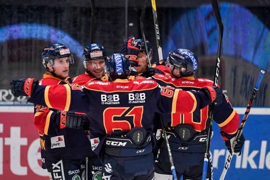 Djurgårdens spelare jublar