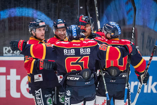 Djurgårdens spelare jublar