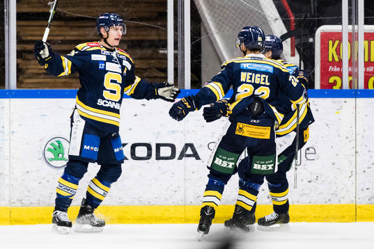 Södertäljes Anton Holm jublar