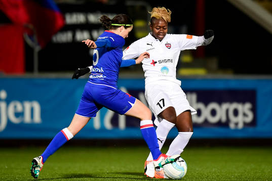 Rosengårds Gaëlle Enganamouit och Slavia Prag Veronika