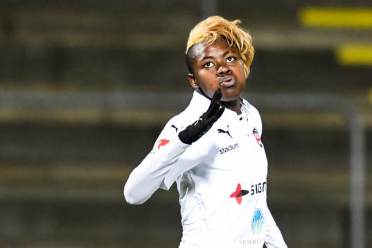 Rosengårds Gaëlle Enganamouit jublar