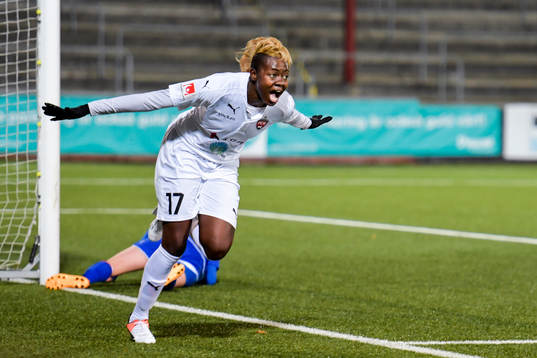 Rosengårds Gaëlle Enganamouit jublar