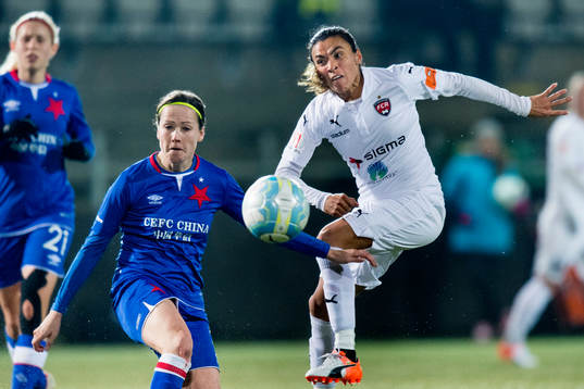 Slavia Prag Veronika Pincova och Rosengårds Marta Viera Da