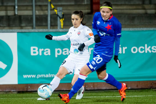 Rosengårds Iva Landeka och Slavia Prag Diana Bartovicova