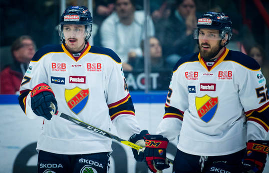 Djurgårdens Linus Johansson och Mikael Ahlén deppar
