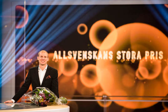 IFK Norrköpings Andreas Johansson tar emot Årets mest