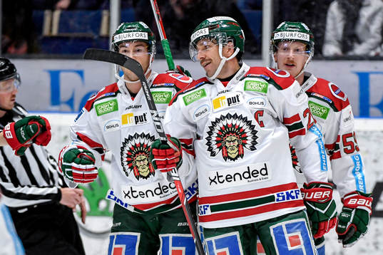 Frölundas Joel Lundqvist jublar