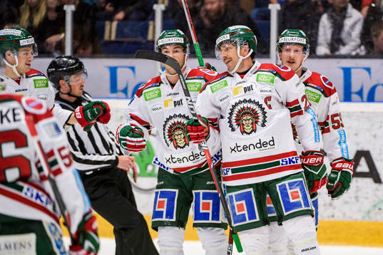 Frölundas Joel Lundqvist jublar