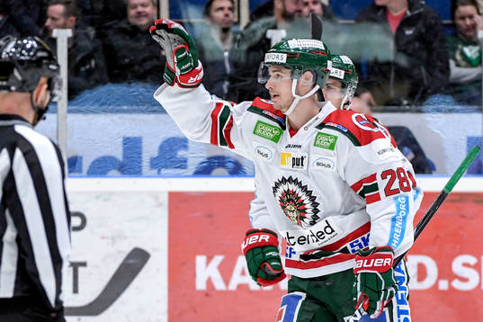 Frölundas Johan Sundström jublar