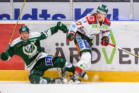 Färjestads Ole-Kristian Tollefsen och Frölundas Sebastian