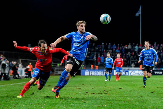 Halmstads Marcus Mathisen och Helsingborgs Anton Wede