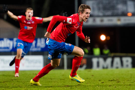 Helsingborgs Adam Eriksson jublar
