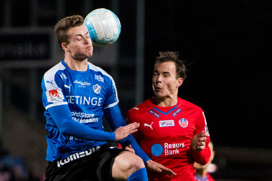 Halmstads Gabriel Gudmundsson och Helsingborgs Anton Wede