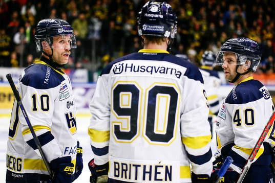 Hv71s  Martin Thörnberg , Ted Brithén  och Pär Arlbrandt