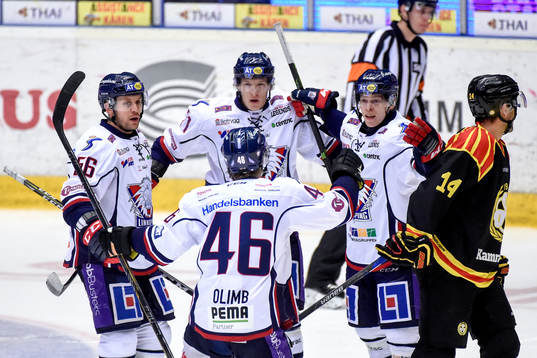 Linköpings Niclas Bergfors, Mathis Olimb, Nick Sörenssen