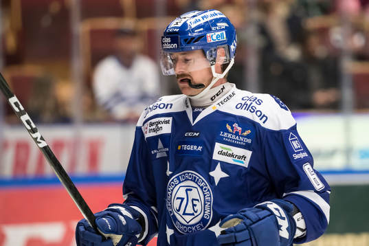 Leksands Joe Piskula  i ishockeymatchen i SHL mellan