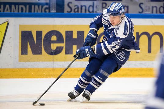 Leksands Martin Grönberg  i ishockeymatchen i SHL mellan
