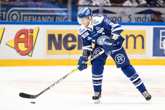 Leksands Ben Youds  i ishockeymatchen i SHL mellan Leksand