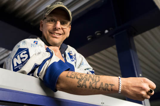Leksands fan i ishockeymatchen i SHL mellan Leksand och