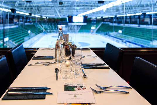 Vy från restaurangen i Lindab Arena