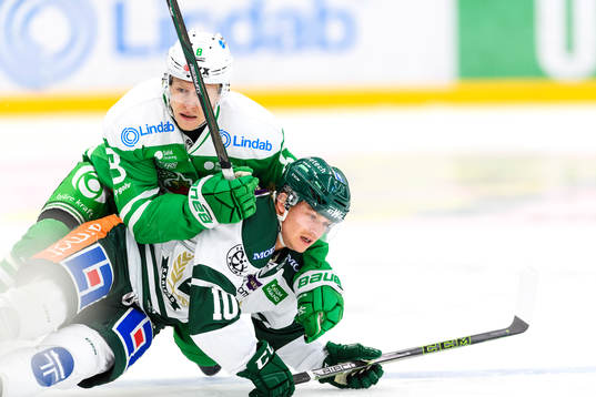 Rögles Jesper Williamsson och Färjestads Marcus Nilsson