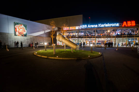 ABB Arena Rosenholm exteriört innan ishockeymatchen i SHL