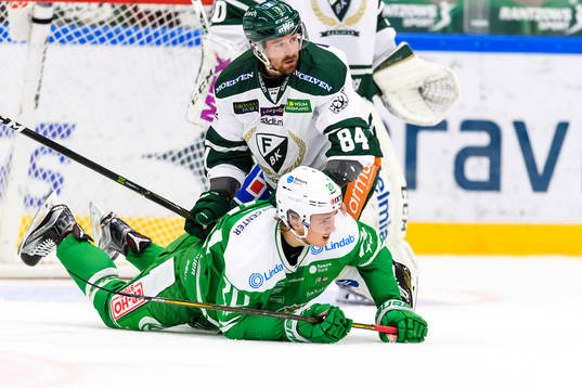Färjestads Tomas Skogs och Rögles Mathias From