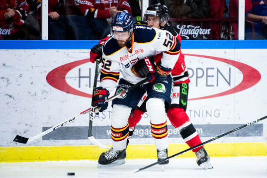 Djurgårdens Mikael Ahlén och Malmö Redhawks Erik