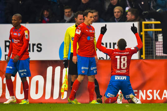 Helsingborgs Jordan Larsson jublar