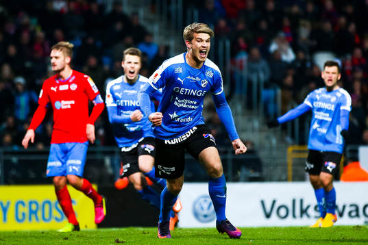 Halmstads Marcus Mathisen jublar