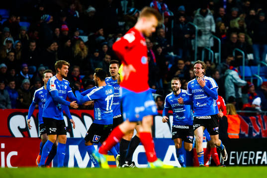 Halmstads Gabriel Gudmundsson jublar