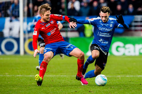 Helsingborgs Johan Mårtensson och Halmstads Sead