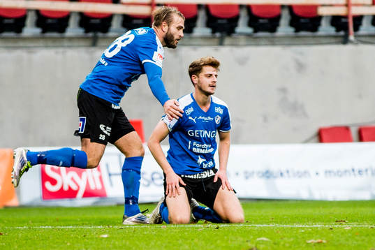 Halmstads Jesper Westerberg och Rebin Asaad