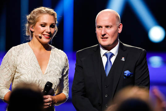 Anna Brolin och Hasse Andersson, tränare för NPF-laget