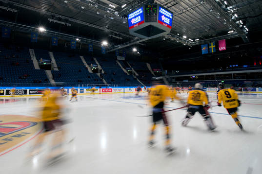 Spelarna värmer upp
