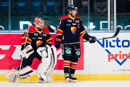 Djurgårdens målvakt Adam Reideborn och Calle Ridderwall