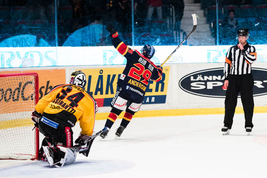 Djurgårdens Matt Anderson jublar