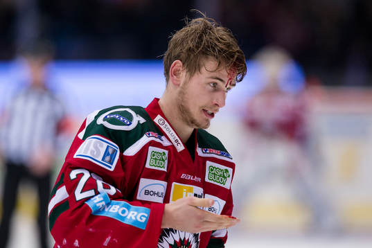 Frölundas Johan Sundström får byta och bli omplåstrad