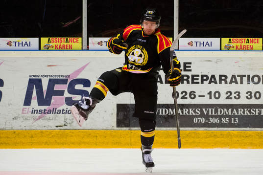 Brynäs Kevin Clark jublar