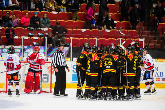 Brynäs spelare jublar