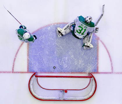 Mål 5-2 av Linköpings Andrew Gordon förbi Rögles