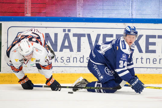 Leksands Olle Alsing och Växjös Joakim Hillding  i
