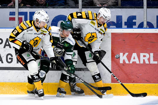Färjestads Marcus Nilsson och Skellefteås Adam Pettersson