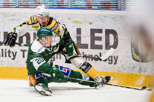 Färjestads Joel Eriksson Ek och Skellefteås Fredrik
