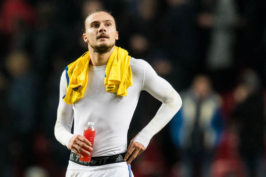 FC Köpenhamns Erik Johansson deppar