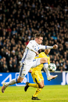 FC Köpenhamns Peter Ankersen och Portos André Silva