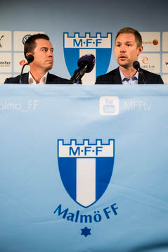 Malmö FFs sportchef Daniel Andersson och Magnus Pehrsson