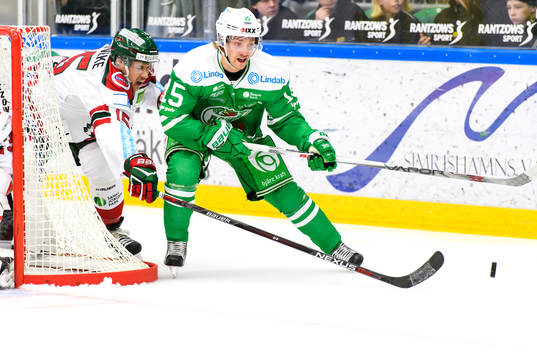 Frölundas Matt Donovan och Rögles Simon Ryfors